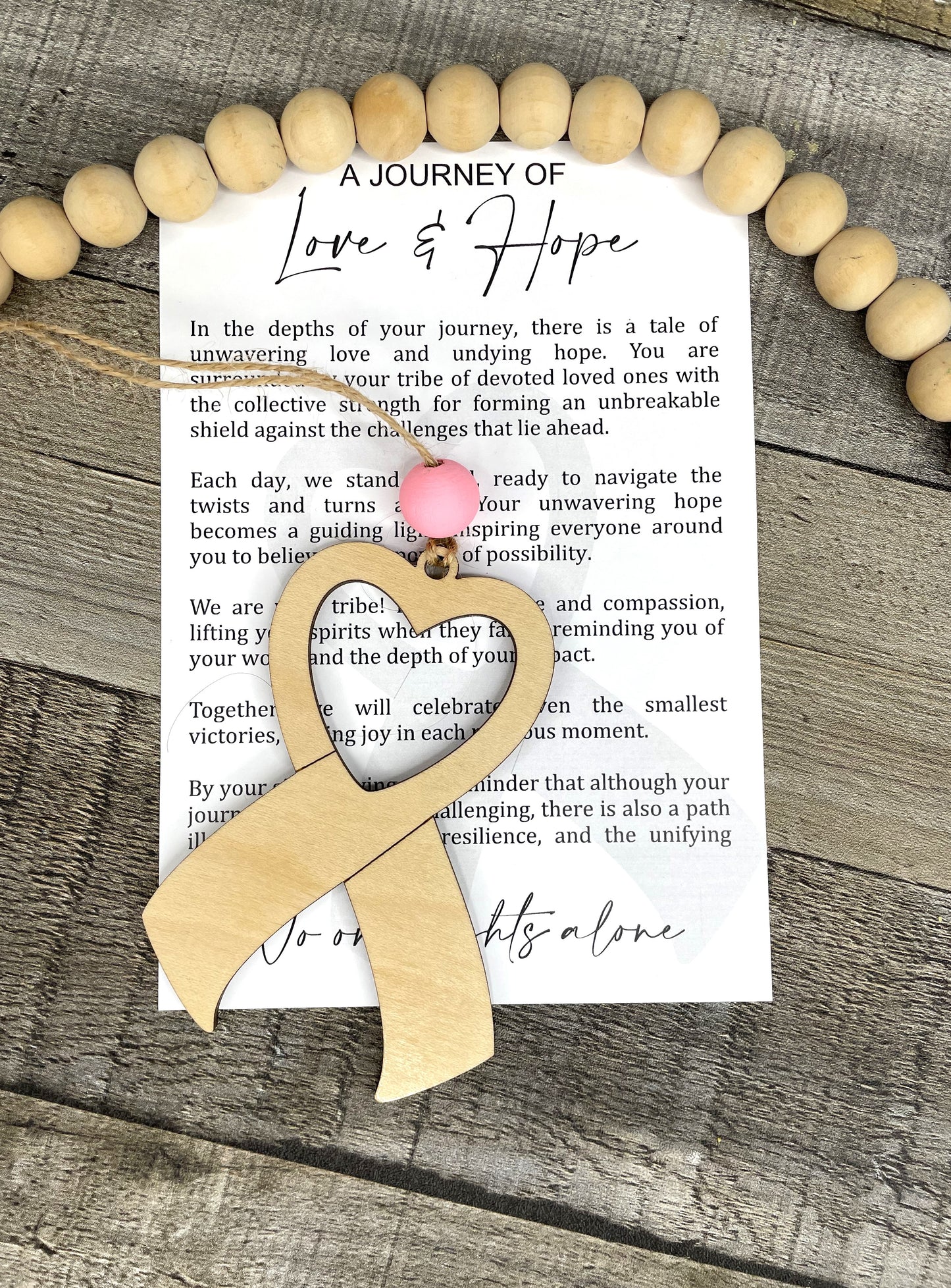 A Journey of Love and Hope Cancer Awareness Ornament/Car Charm