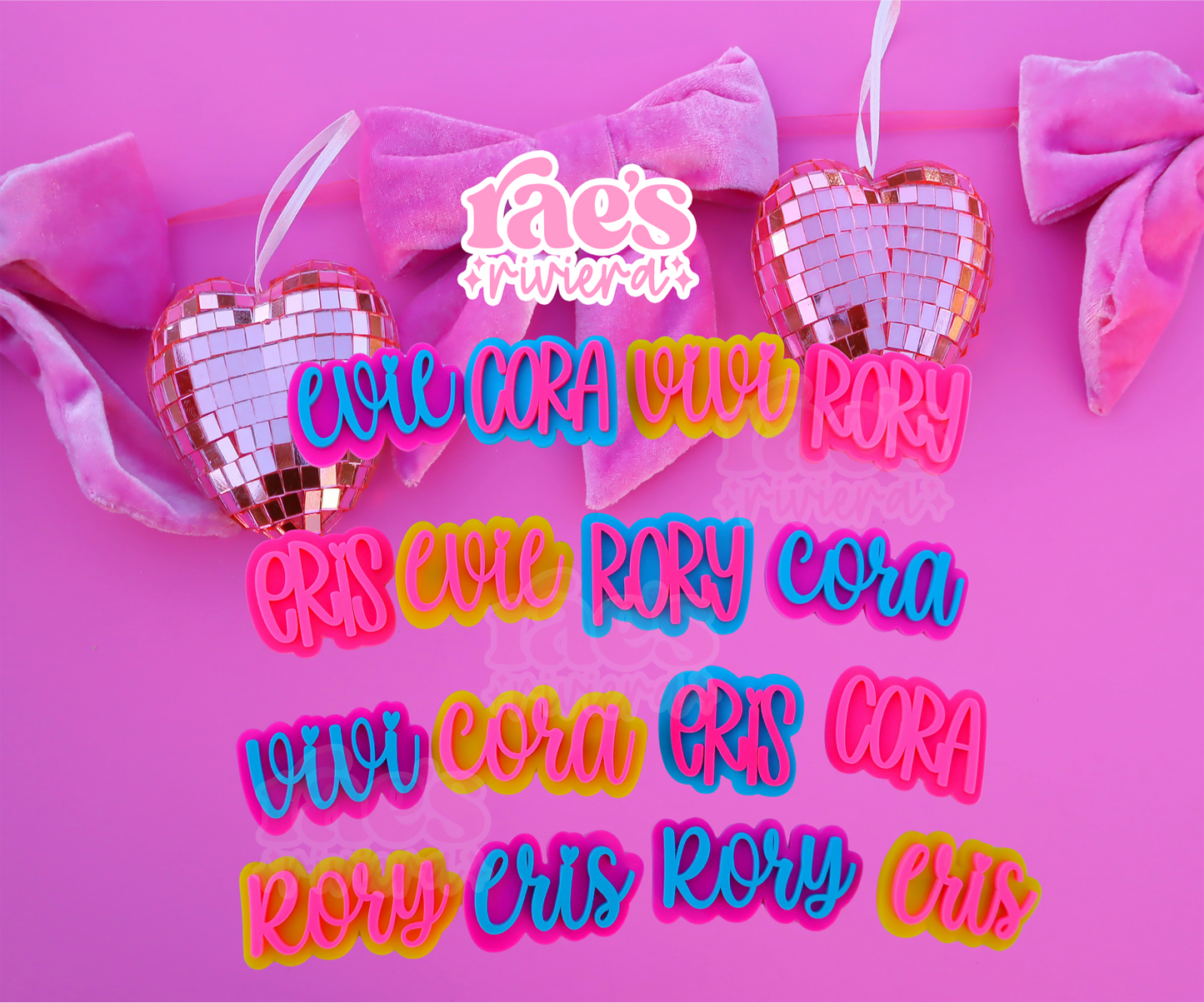 Neon Acrylic Hair Clips