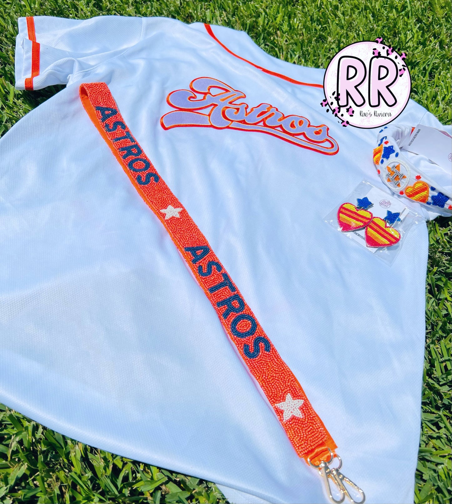 Astros Beaded Purse Strap