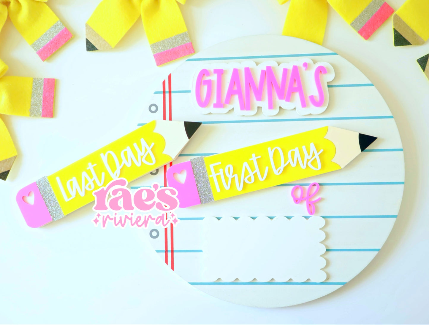 Pencil Princess First/Last Day Interchangeable Sign