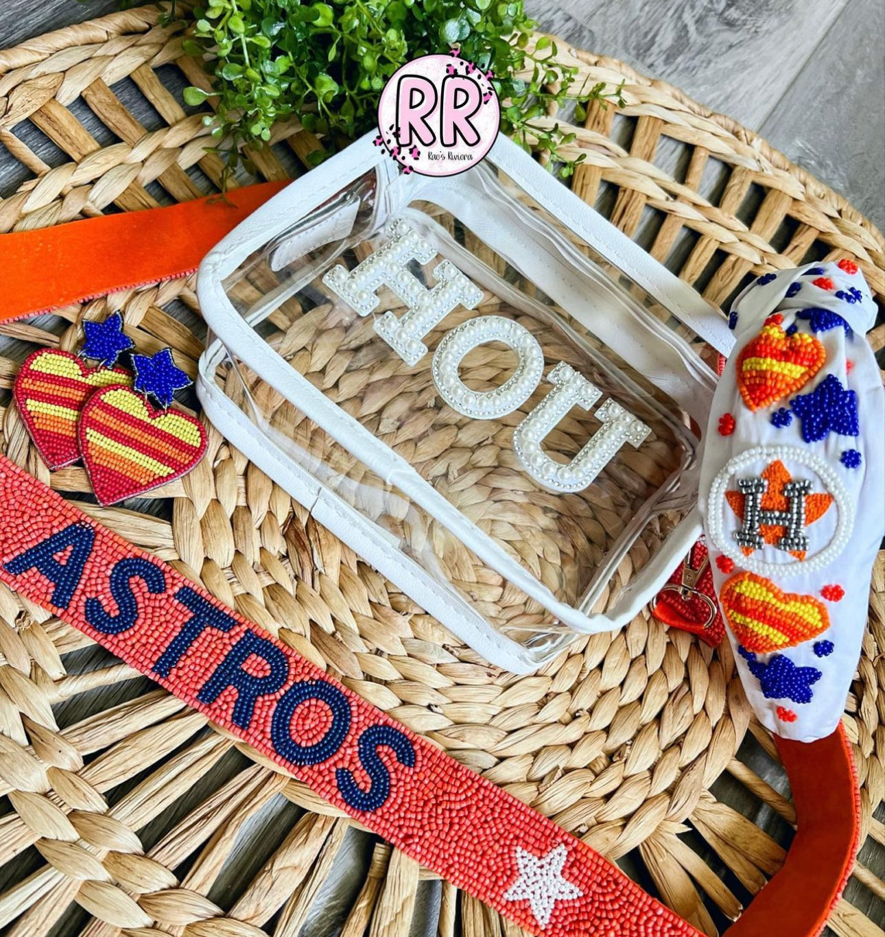 Astros Beaded Purse Strap