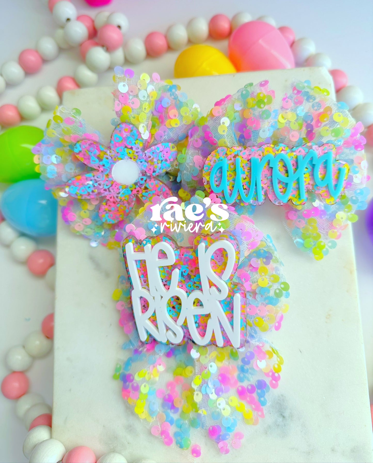 Peeps Confetti Hair Clips