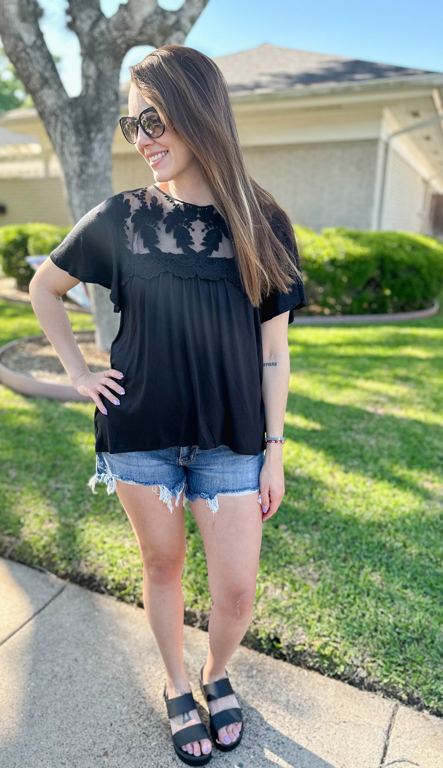 Lace Embroidered Top