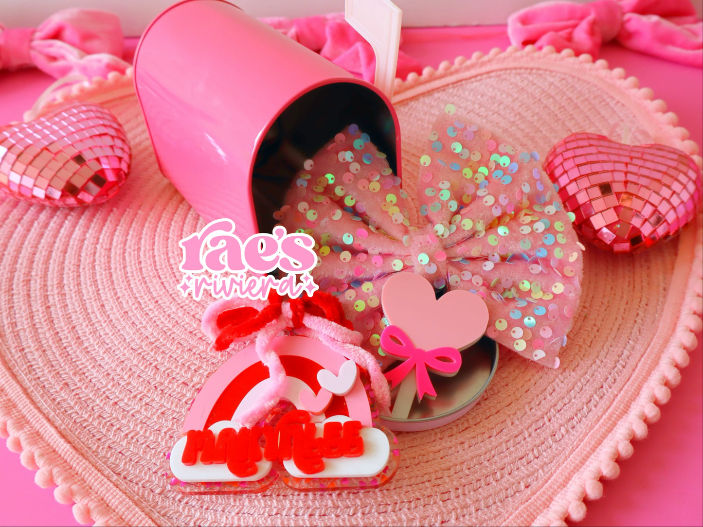 Valentines Rainbow Basket Tag