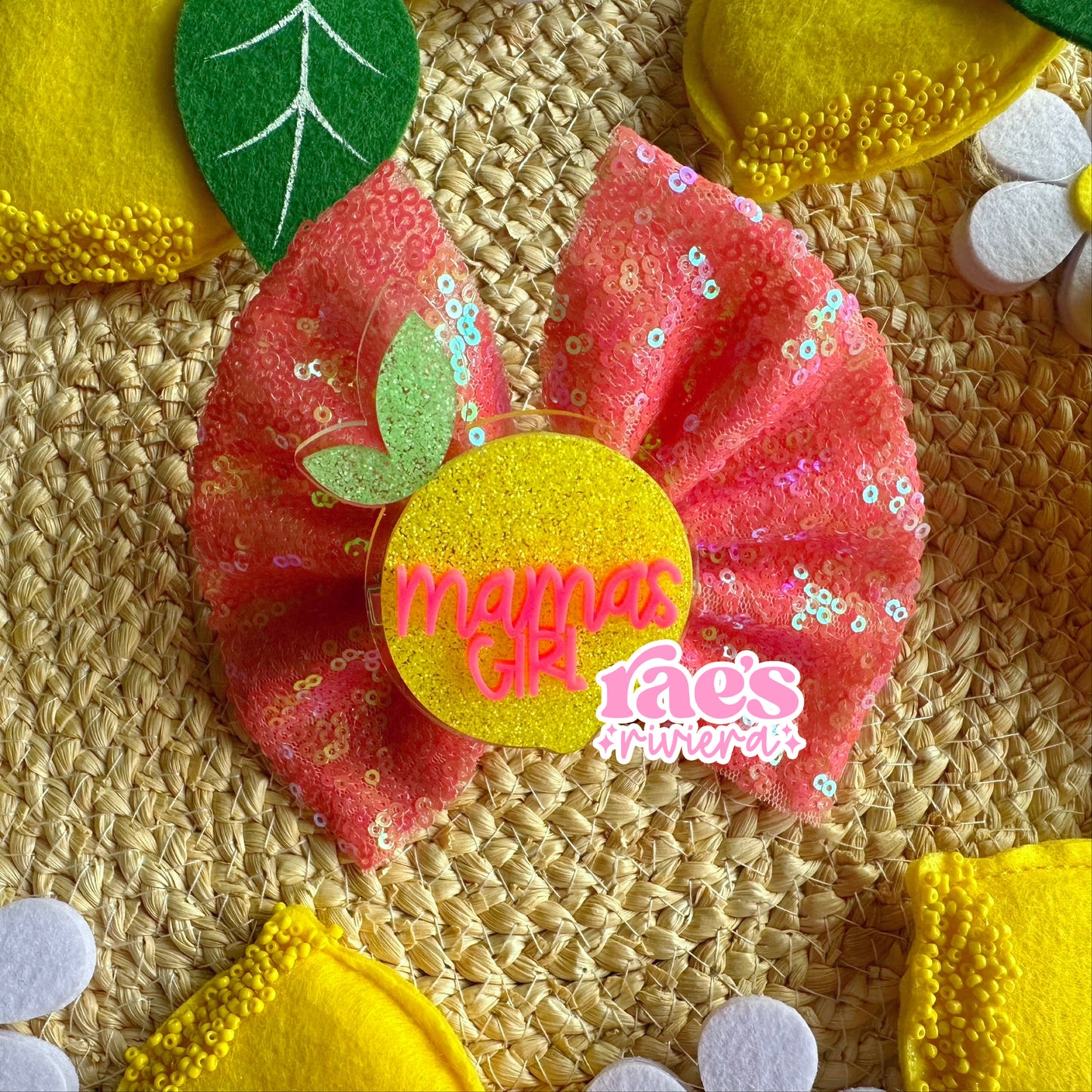 Mama's Girl Lemon Hair Clip