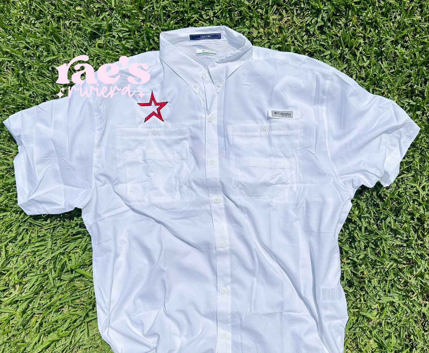Astros Retro Men's Embroidered Columbia Tamiami™ II Shirt