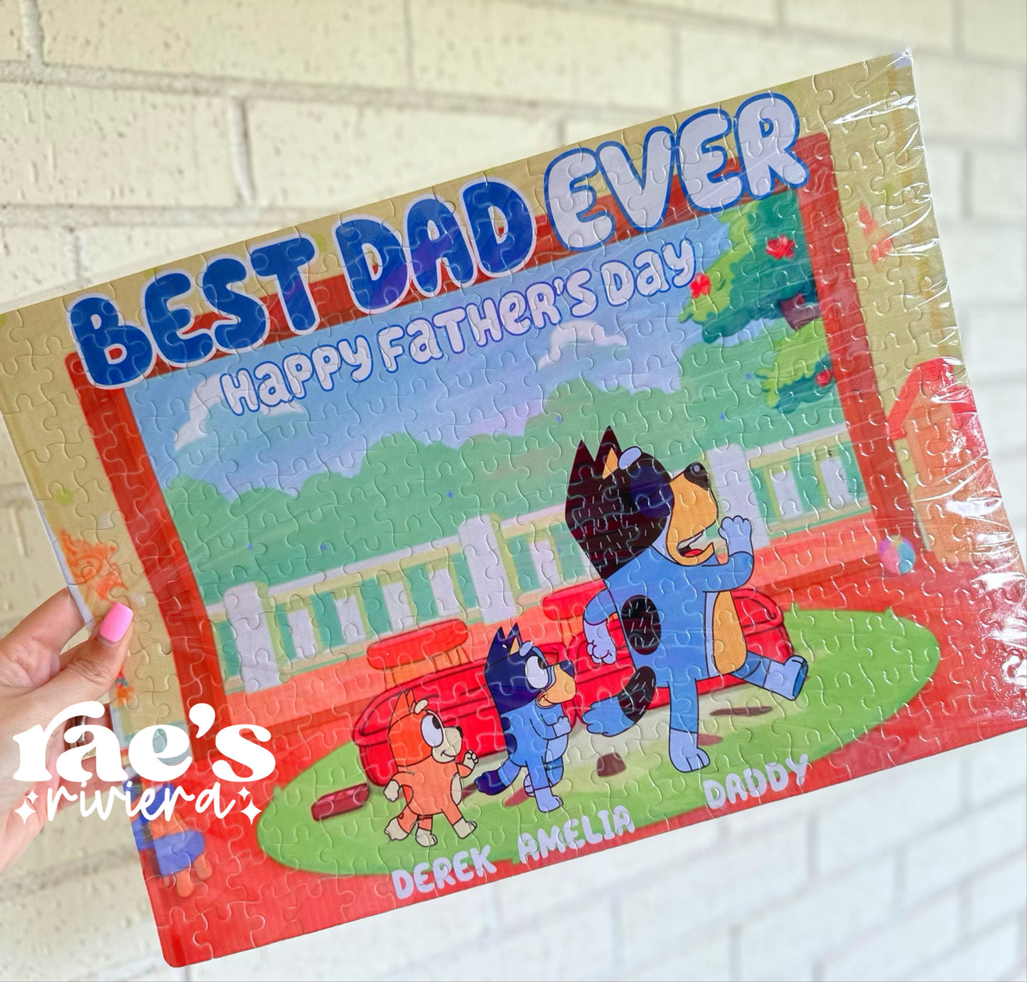 Blue Dog Personalized Puzzle