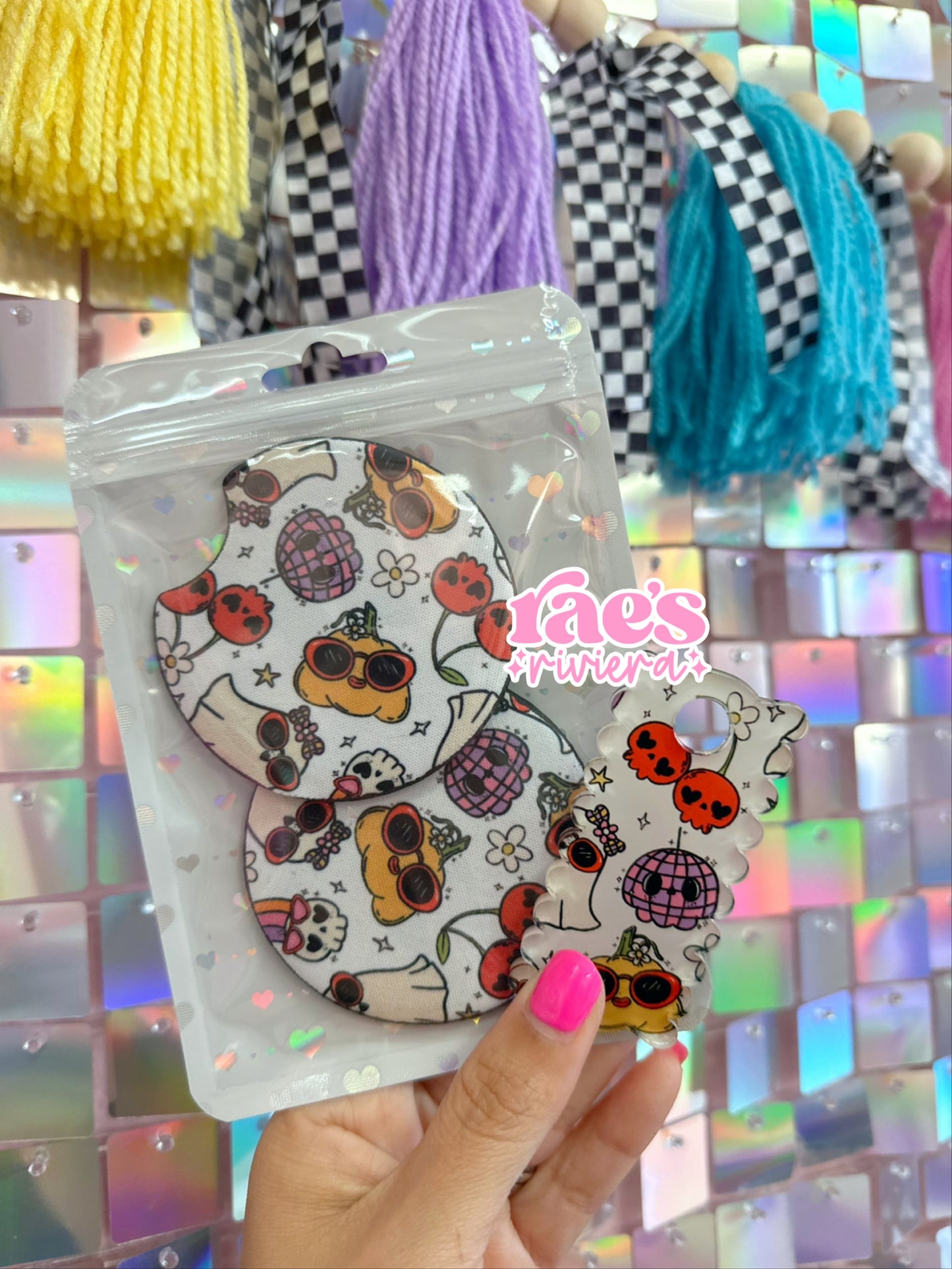 Boo Basket Coaster + Topper Set