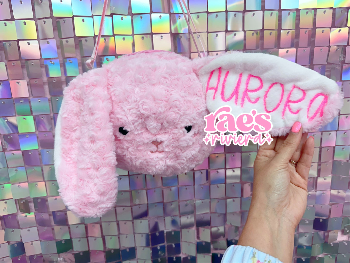 Embroidered Bunny Purse