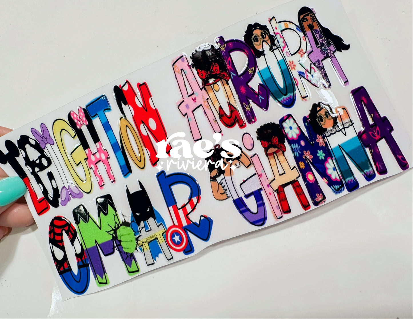 Doodle Name UV DTF Stickers