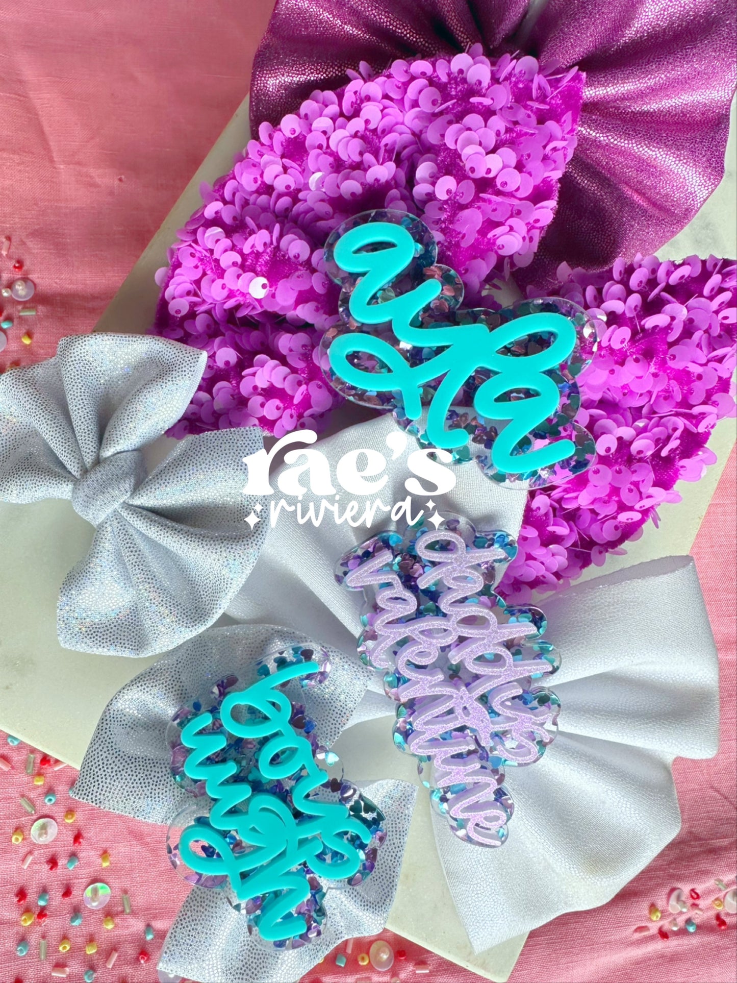 Sweet Heart Confetti Hair Clip Collection