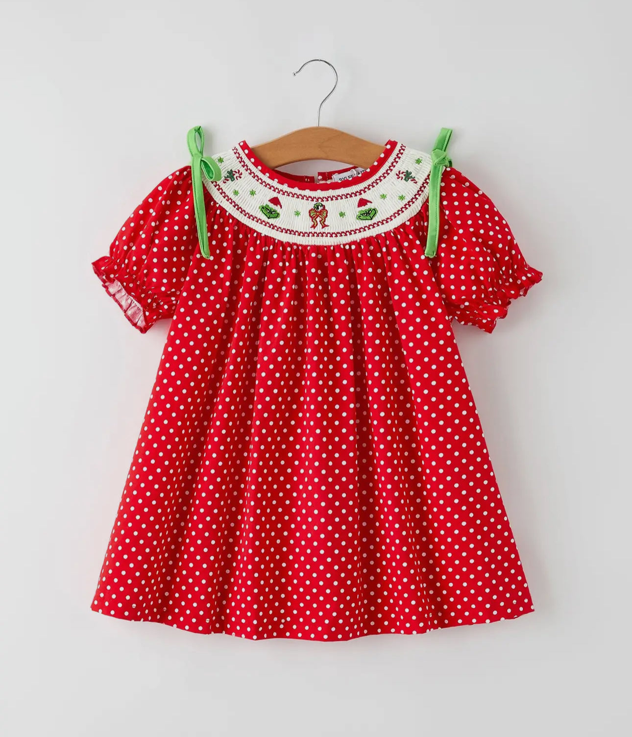 Mini Grinch Smocked Dress