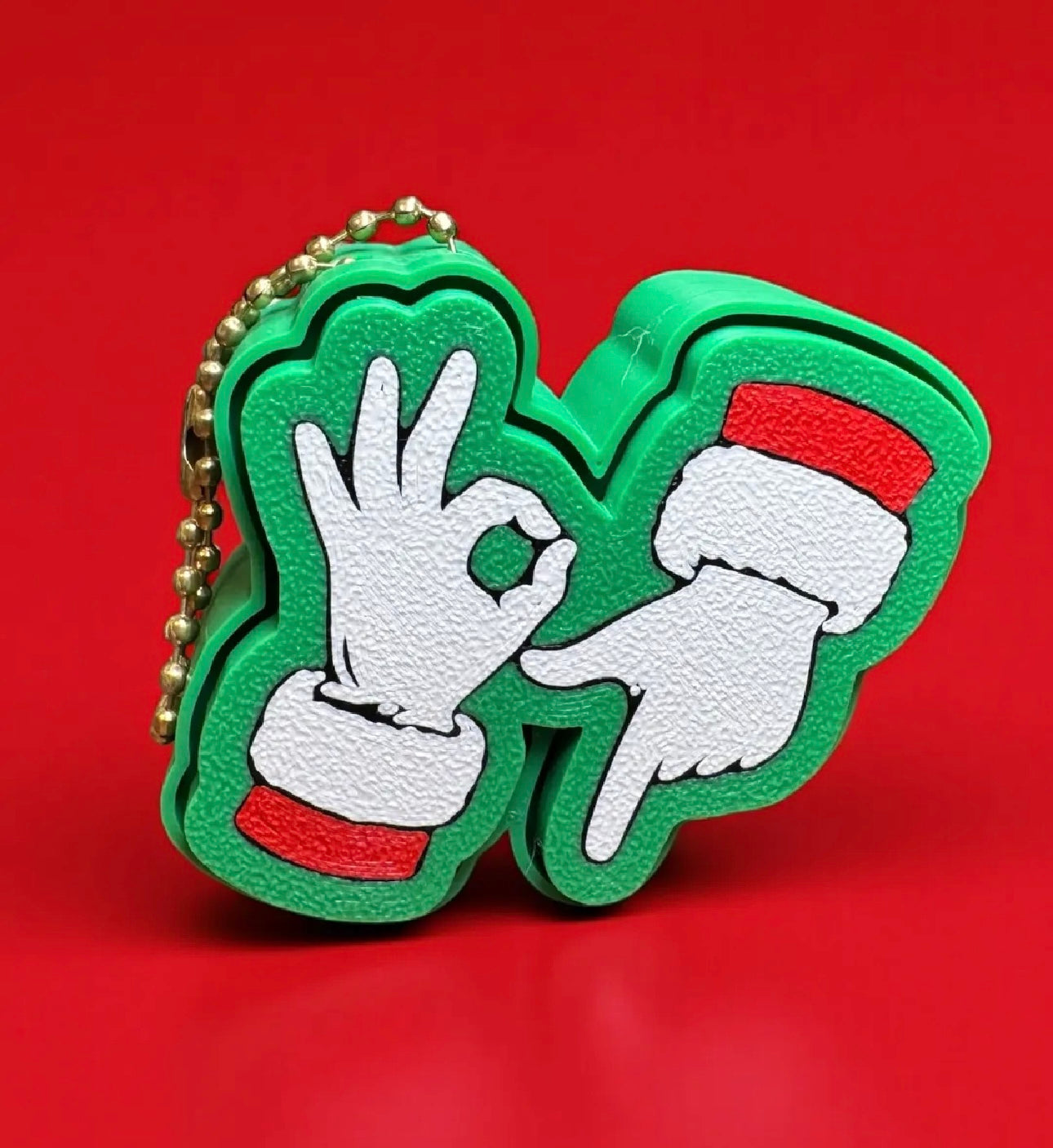 6 7 Santa Clicker Fidget Keychain