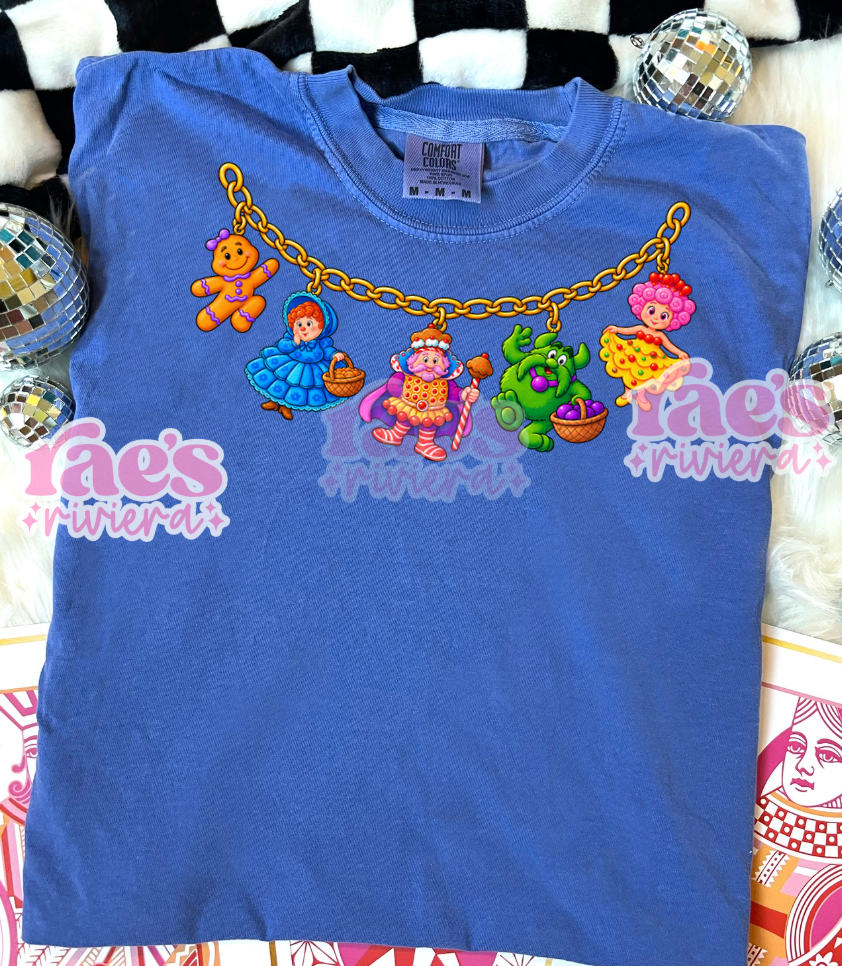 Candy Land Charm Necklace Tee Kids