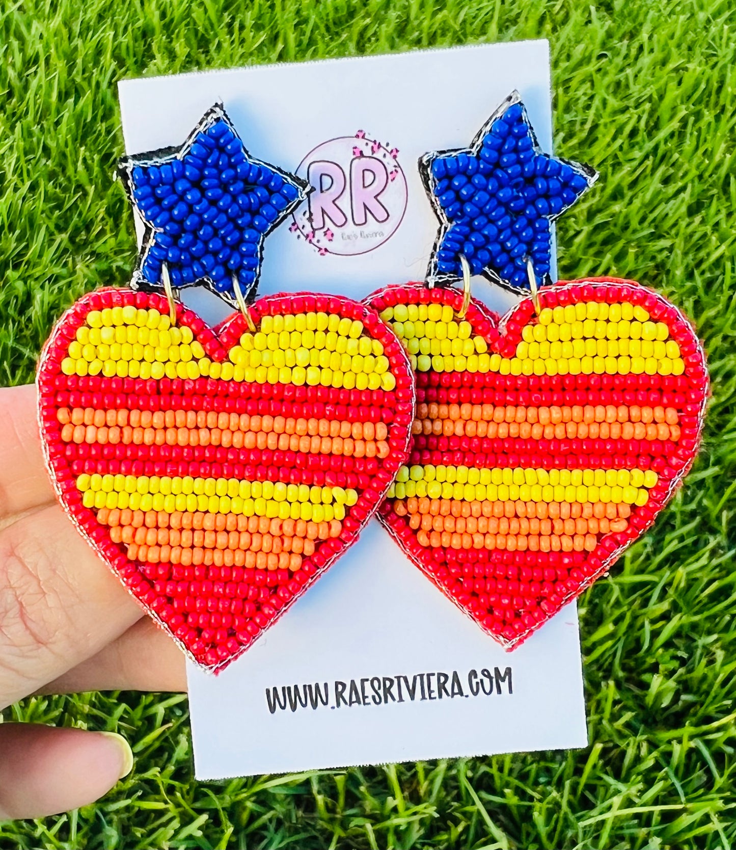 Astros Seed Beaded Earrings