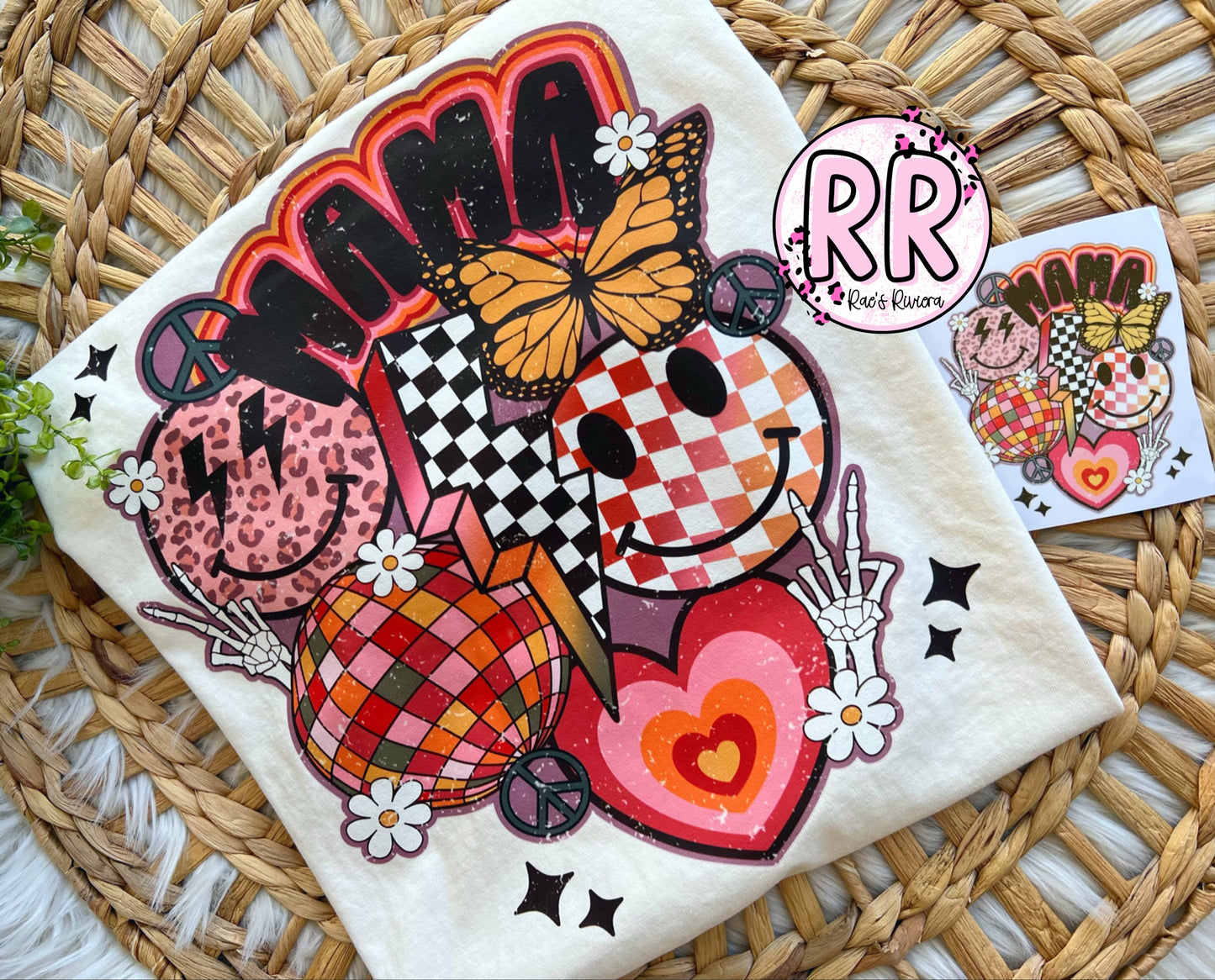 Mama Fall Retro UV DTF Sticker