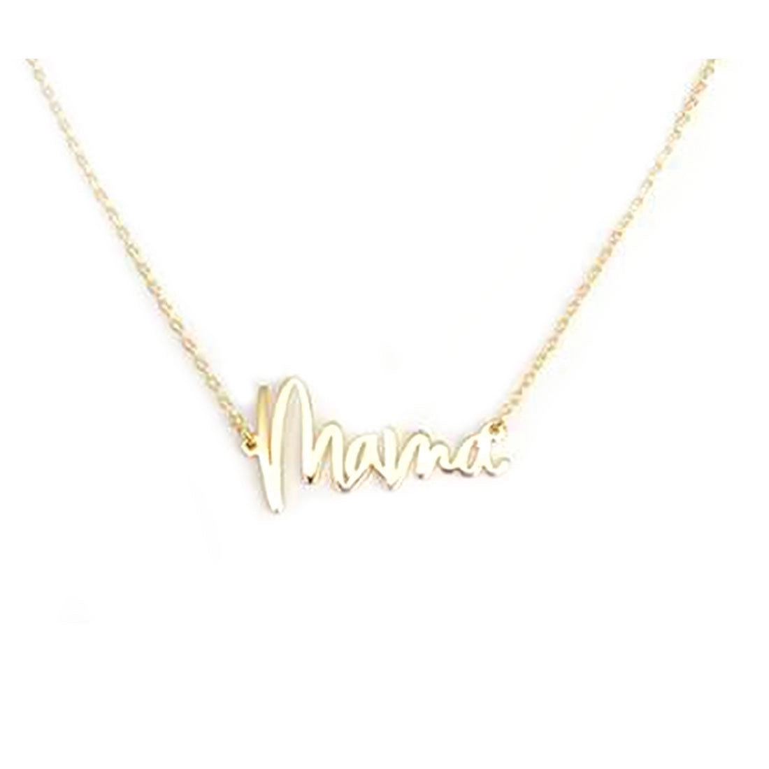 Mama Script Necklace