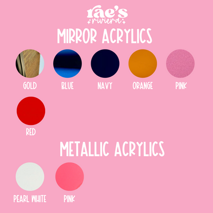 Acrylic Hair Name Clips