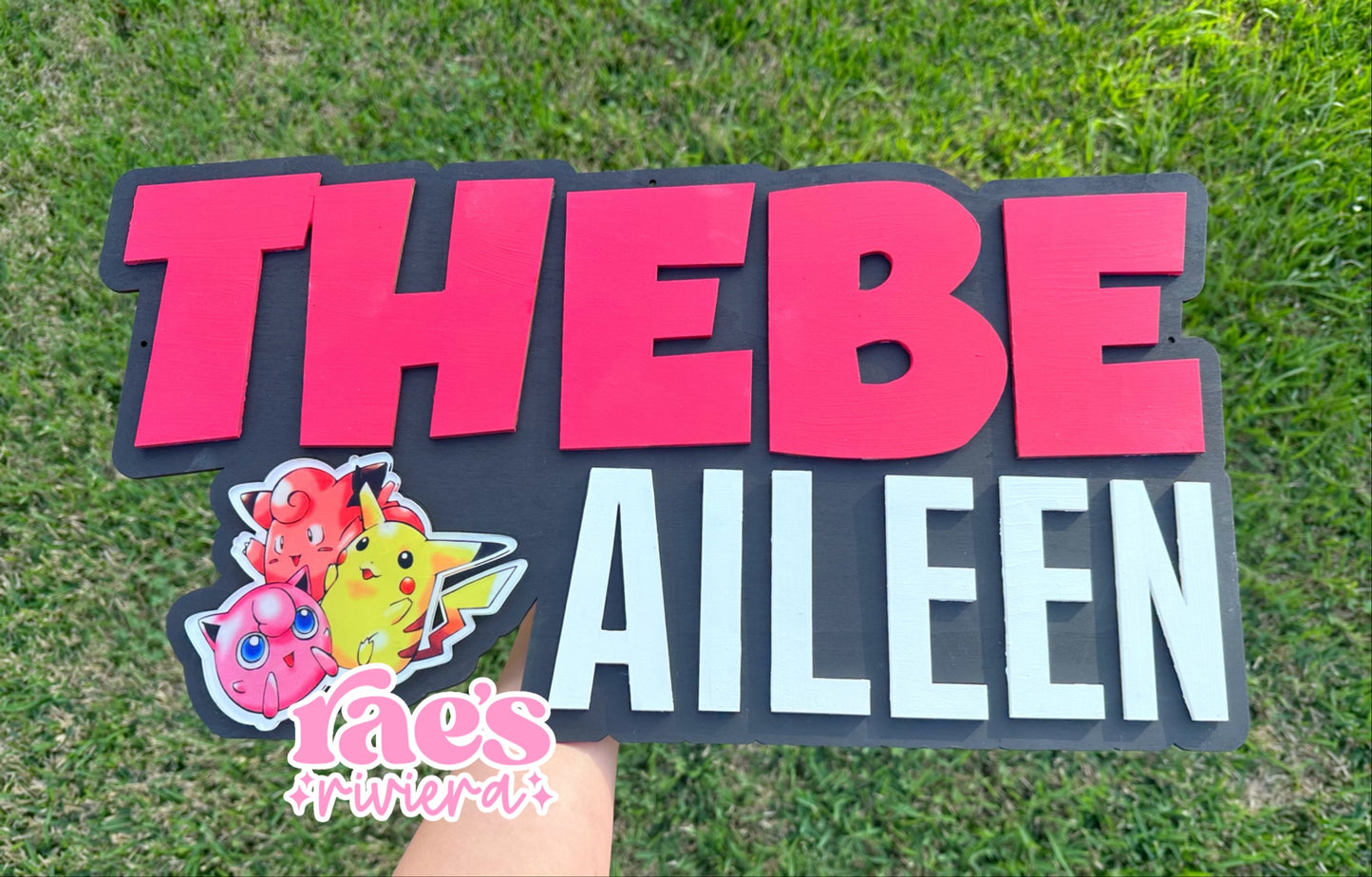 Nursery/Kids Offset Name Sign