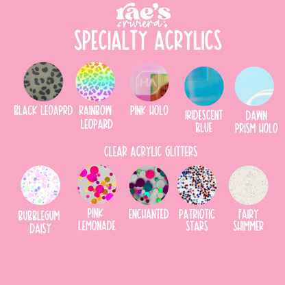 Acrylic Hair Name Clips