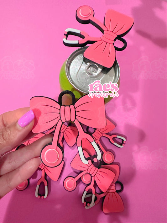 Bow Stethoscope Can Opener Keychain Cover