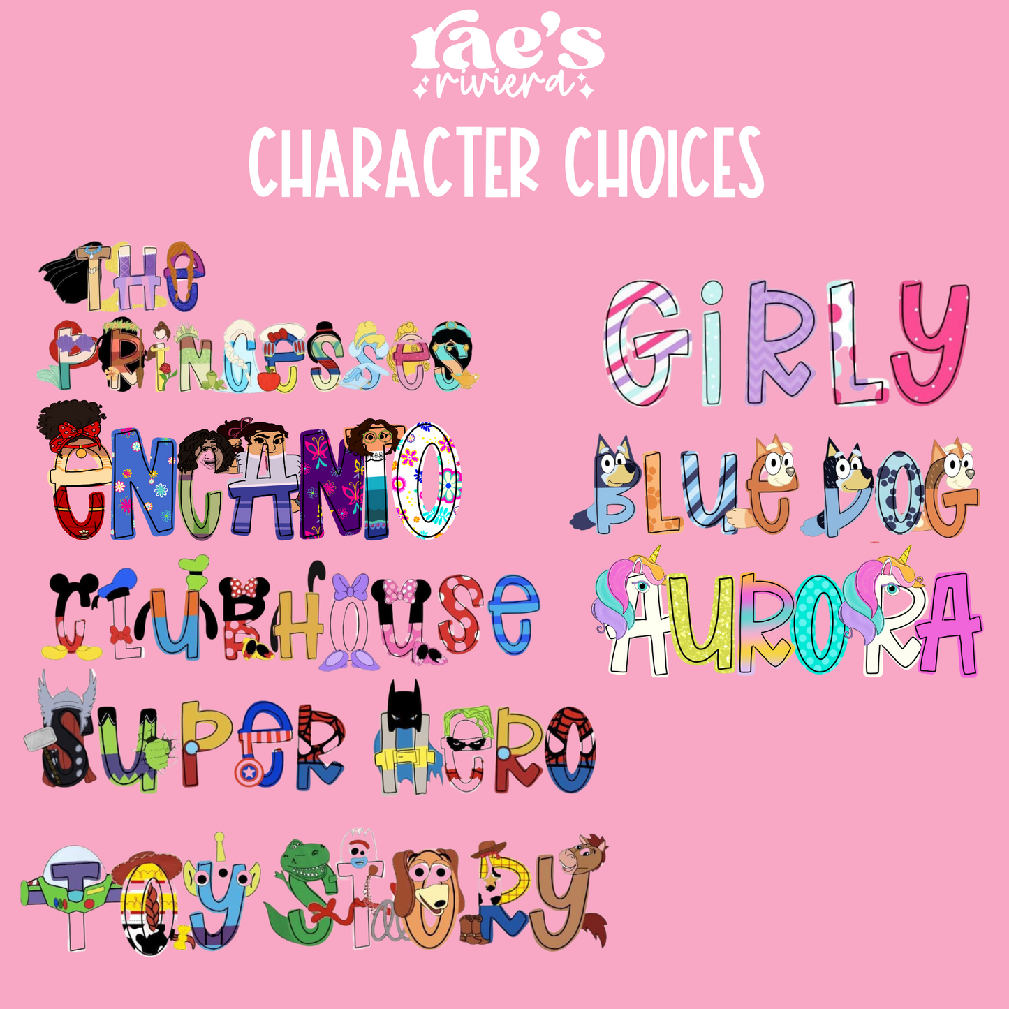 Character Doodle Clips/Keychains/Bag Tags