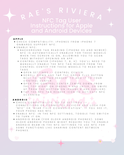 Business NFC Instructions Digital Files