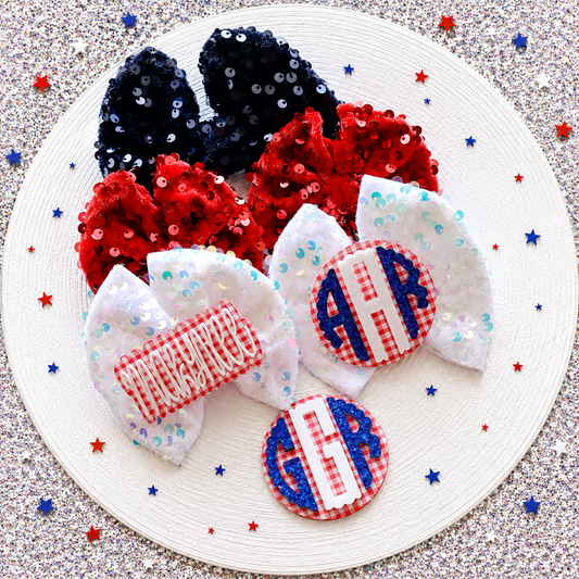 Red Plaid Hair Clip Collection