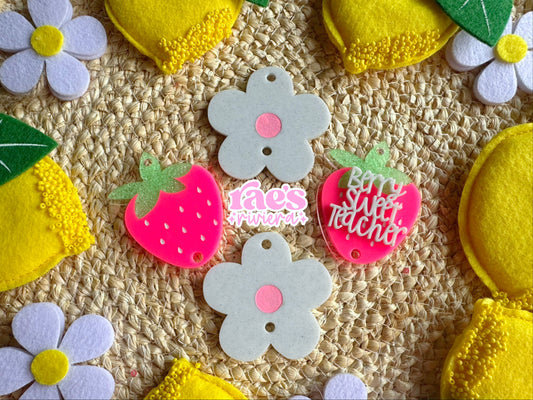 Berry/Flower Badge Reel/Lanyard/Keychain