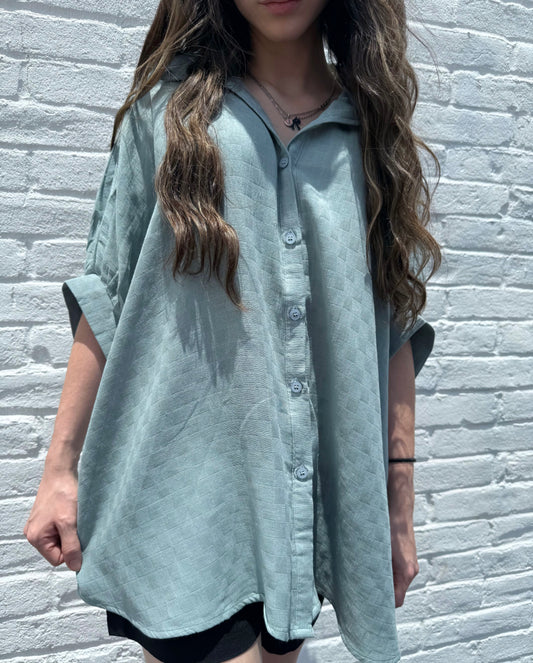 Laurel Checkered Oversized Blouse