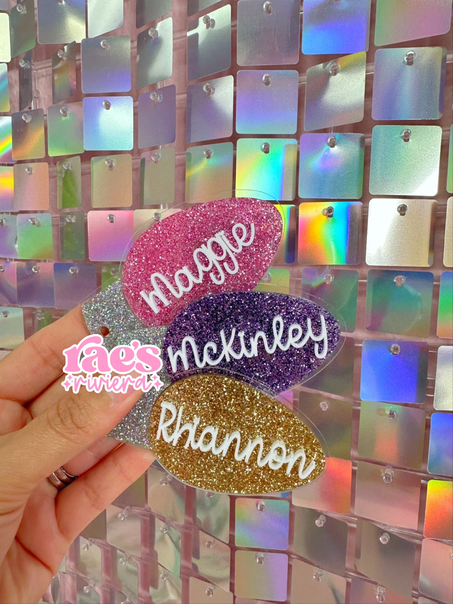 Christmas Light Bulb Ornament Name Tag | Stocking Tag WS