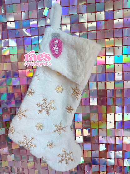 Christmas Light Bulb Ornament Name Tag | Stocking Tag WS