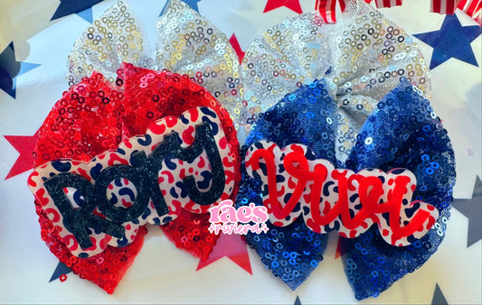 Patriotic Leopard Hair Clip Collection