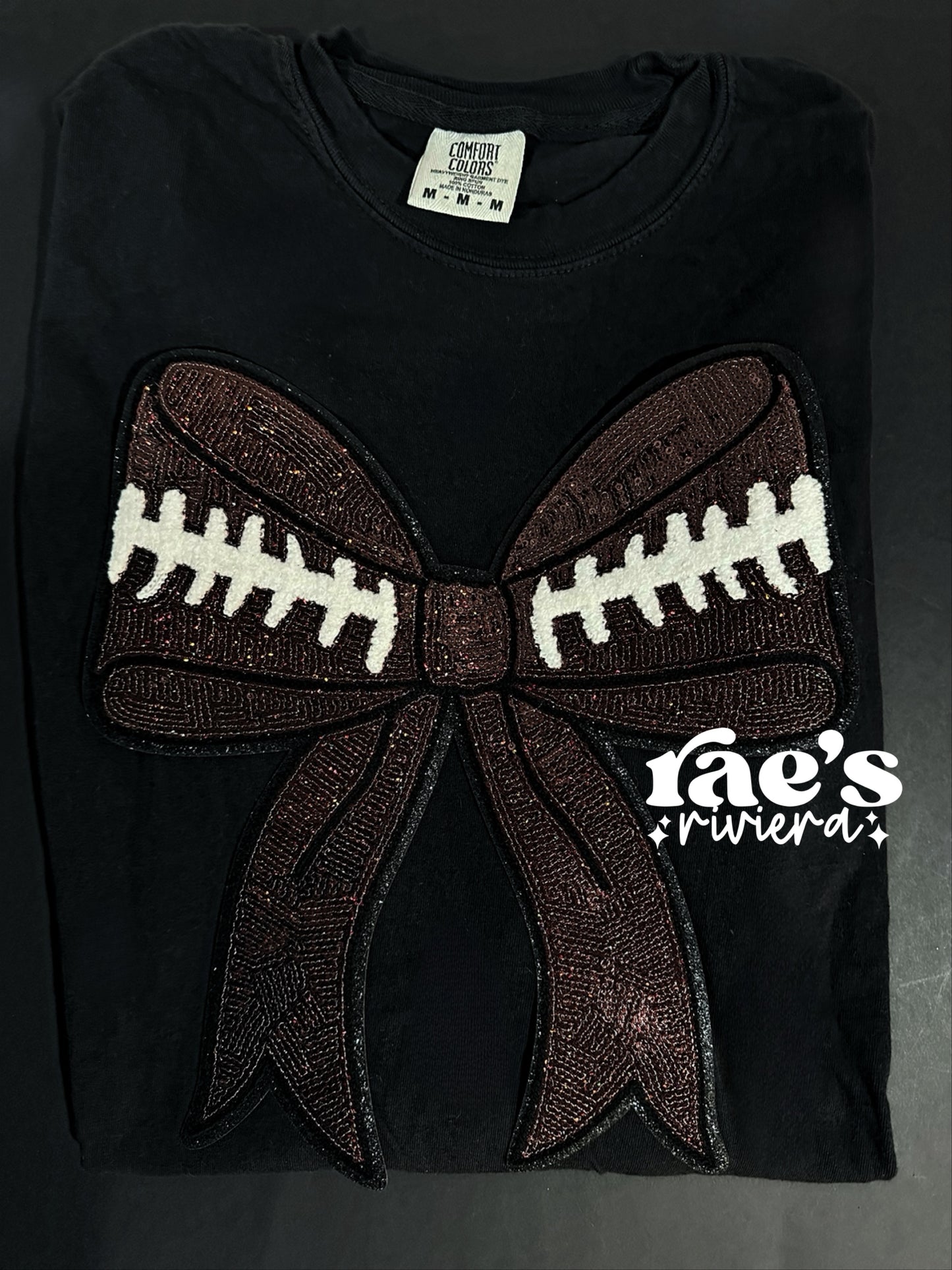 Football Bow Sequins Tee