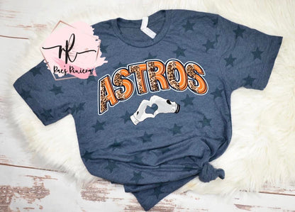 Astros Cheetah Pena Hands Tee