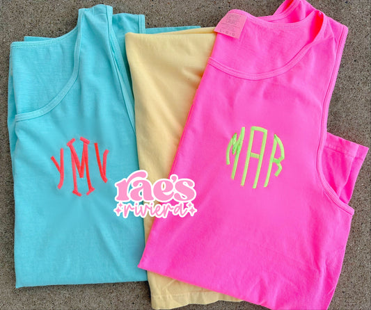 Summer CC Embroidered Mono Tanks