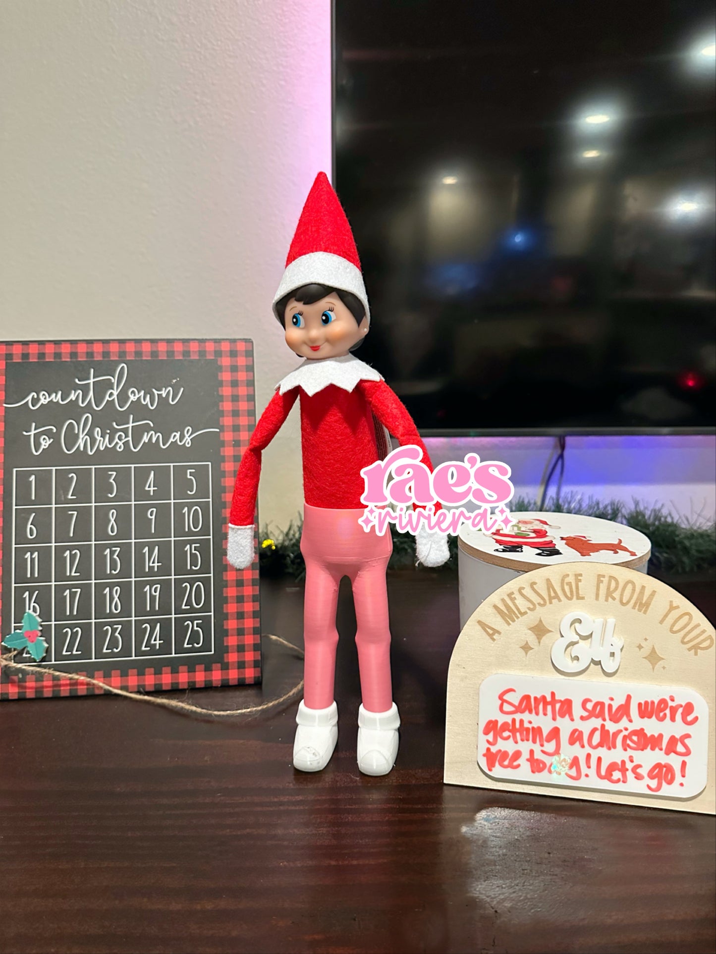Standing Pants Christmas Doll Prop
