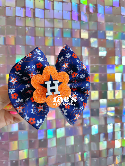 Astros Spring Kids Hair Clips