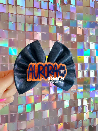 Astros Spring Kids Hair Clips