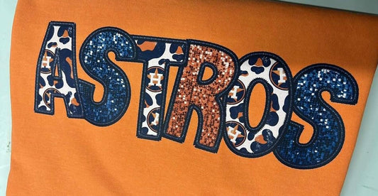 Astros Faux Embroidery
