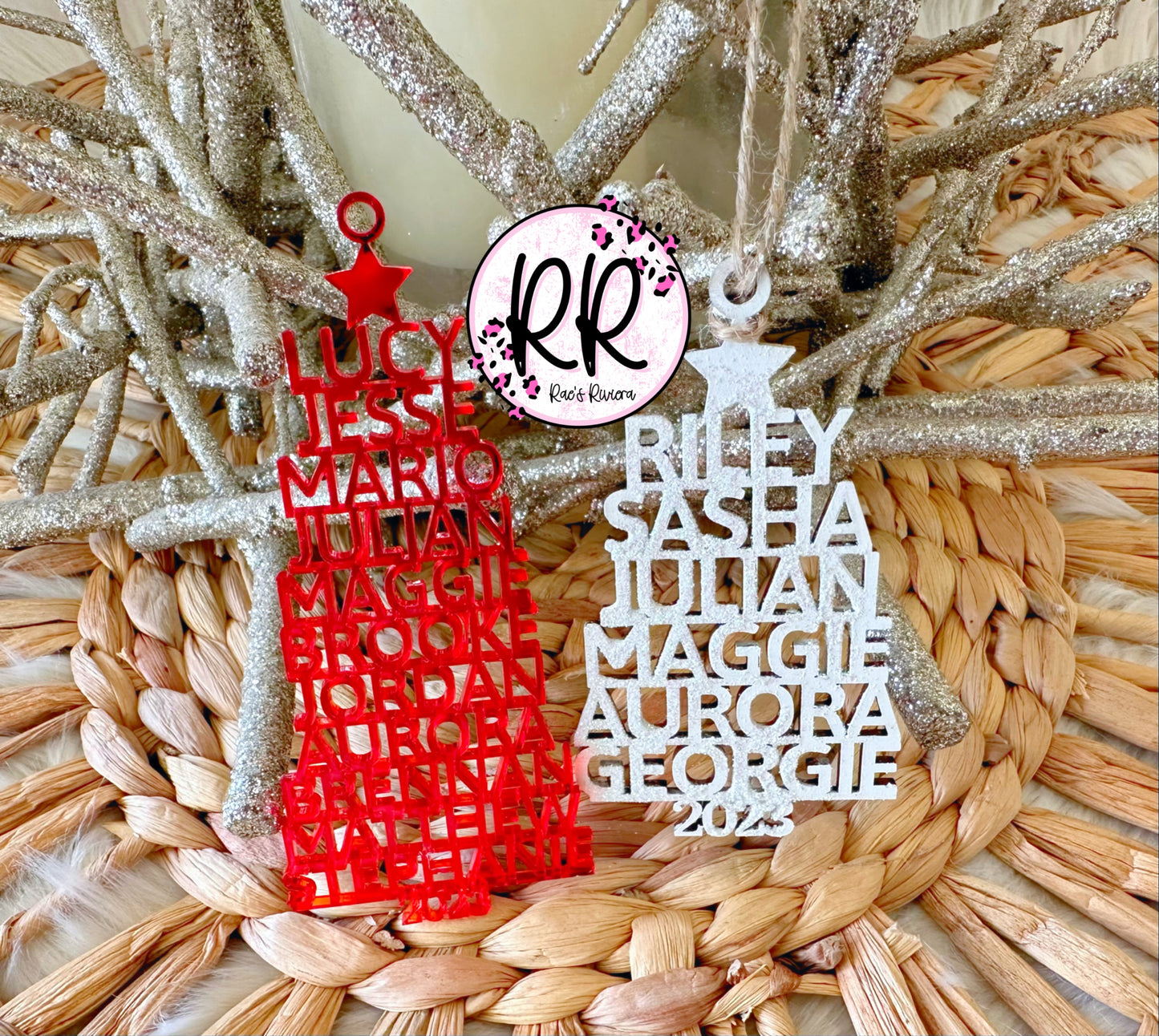 Family Name Christmas Tree Ornament