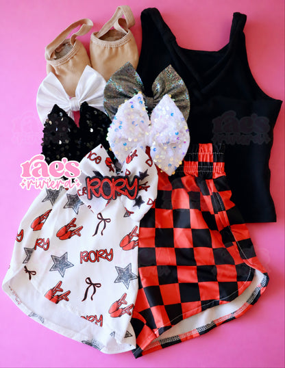 RR Custom DANCE NAME Split Shorts *Pre-Order*