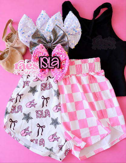 RR Custom DANCE NAME Split Shorts *Pre-Order*