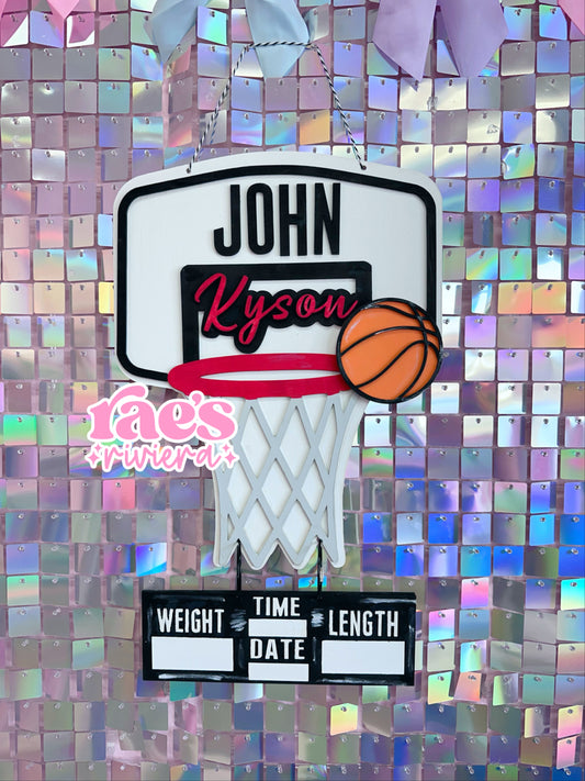 Basketball Hospital Door Hanger