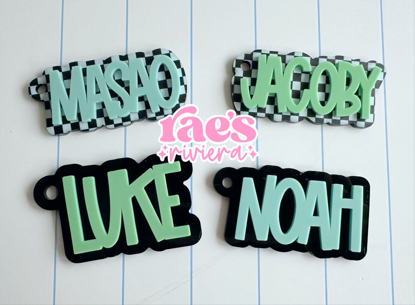 Boys Name Bag Tag/Keychain