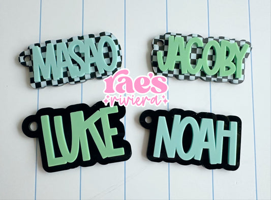 Boys Name Bag Tag/Keychain