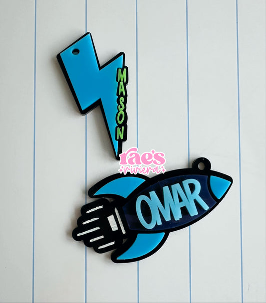 Lightning Bolt Bag Tag/Keychain