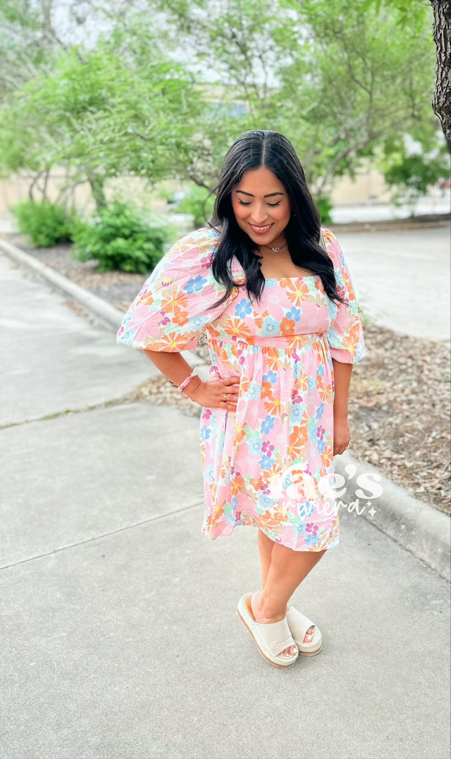 Spring Puff Sleeve Dress/Blouse