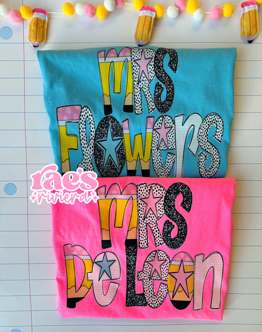 New Teacher All Doodle Tee