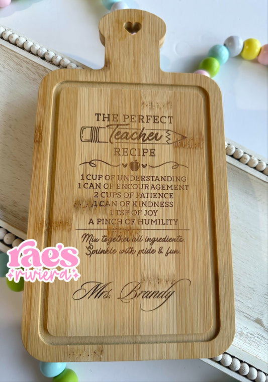 Teacher Recipe Mini Charcuterie Board